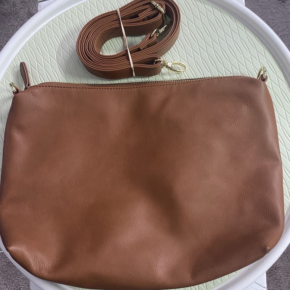 STEVE Madden Brown Shoulder Bag Lined Removable/adj. Strap 13.5" x 9"